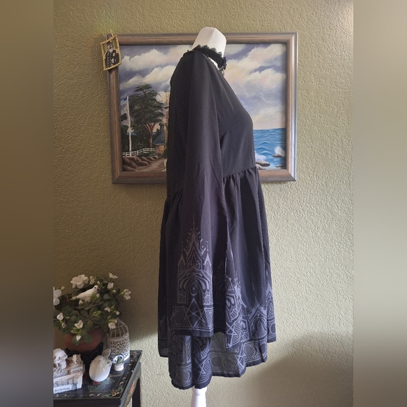 Killstar Cathedral Bell Sleeve Dress - Picture 4 of 6